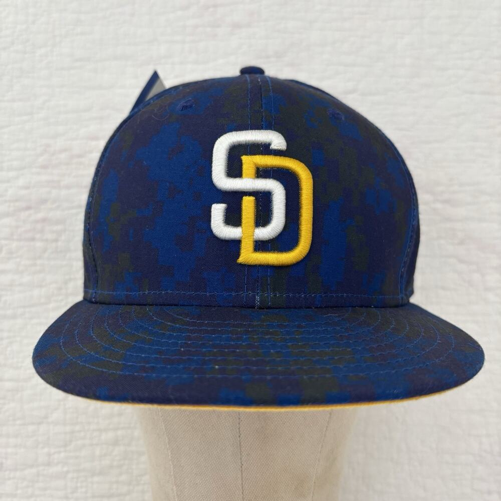New Era 59fity San Diego Padres SD Blue Digi Camo Fitted Hat 2016 ASG size 7 3/8